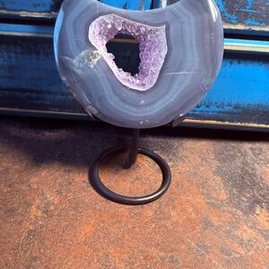 Stunning Agate Crystal Moon
